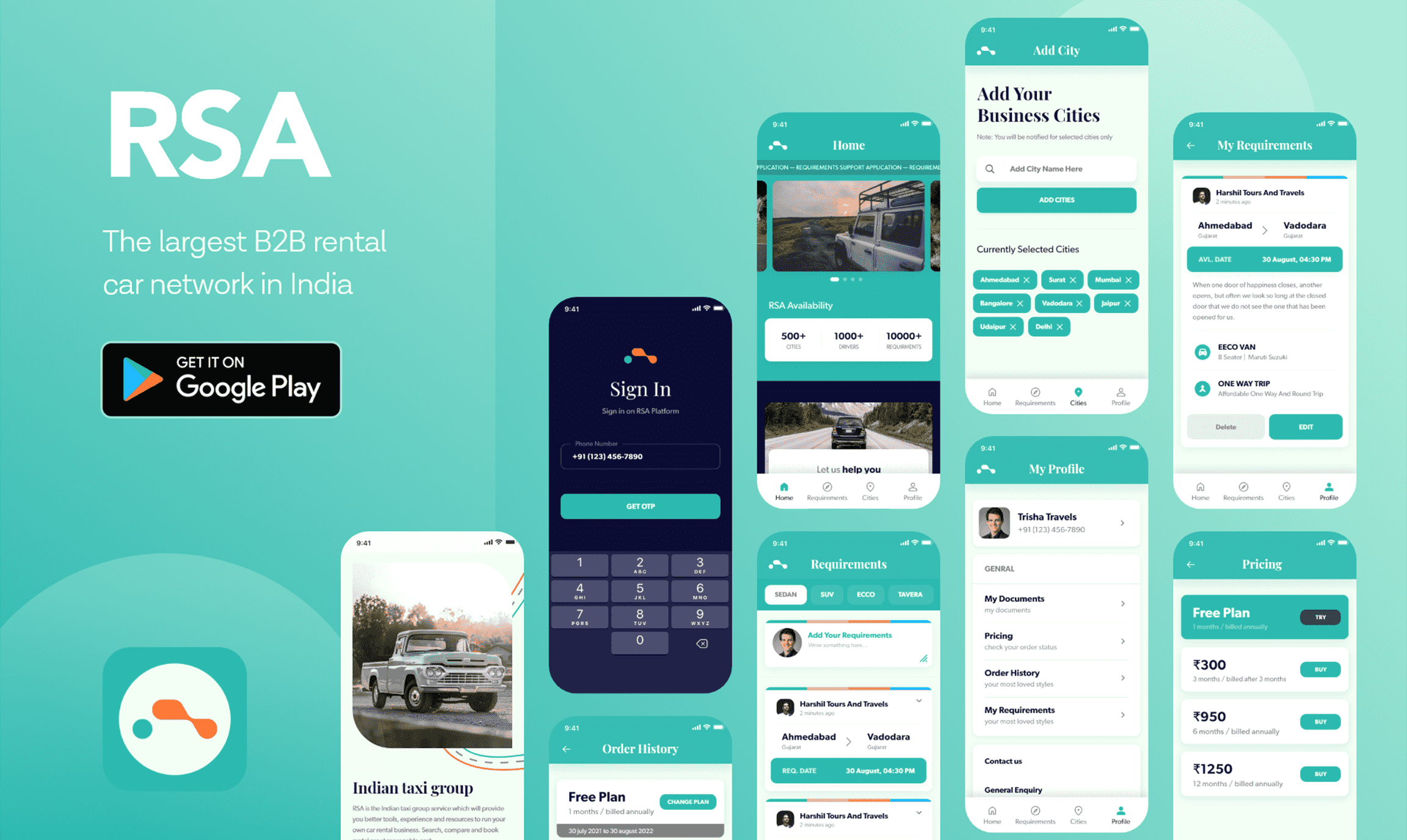 RSA Taxi Groups — B2B Rental Car Network